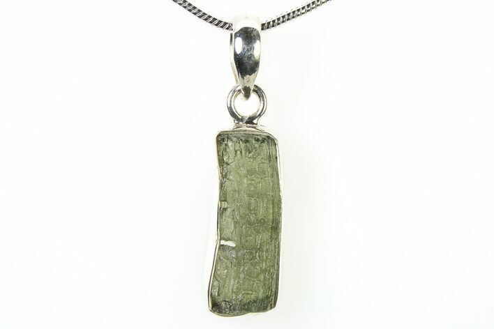 Green Moldavite Tektite Pendant ( g) - Czech Republic #321661
